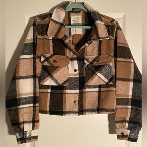 Ashley by 26 International Outerwear Plaid Crop Jacket